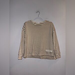 Mango | Beige Striped Longsleeve